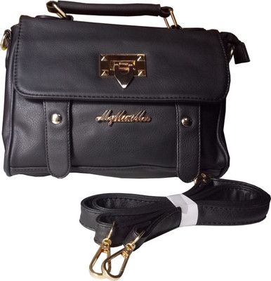 

myminimee Girls Casual Black PU Sling Bag