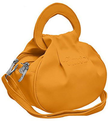 

Sk Noor Women Evening/Party Yellow PU Sling Bag