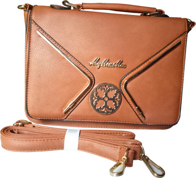 

myminimee Girls Casual Brown PU Sling Bag