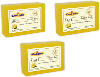 

Leafveda Khadi Lemon Soap pack of 3(300 g, Pack of 3)