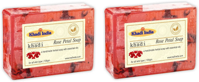 

Leafveda Khadi Rose Petal Soap pack of 2(200 g, Pack of 2)