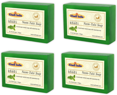 

Leafveda Khadi Neem-Tulsi Soap pack of 4(400 g, Pack of 4)