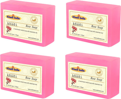 

Leafveda Khadi Rose Soap pack of 4(500 g, Pack of 4)