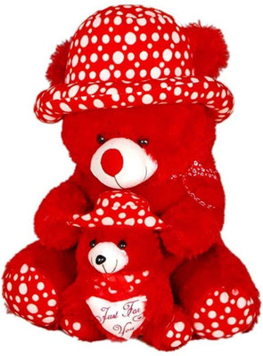 

kashish gift gallery Red With Baby Teddy bear 60 cm - 24 inch(Red)