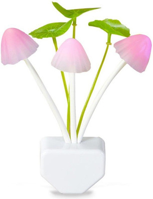 Style Eva Stylish LED Night Light Color Changing Flower Mushroom Flower Plug in Sensor Home Wall Lamp ~ Multi Color Light Night Lamp(0.1 cm, White)