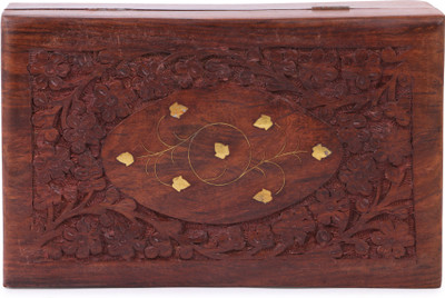 

Crafts haveli Jewellery box handcrafted wooden jewelry box Vanity Box(Brown)