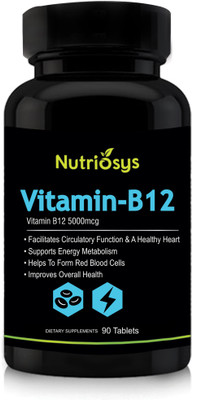 

Nutriosys Vitamin B12 5000mcg,Tablets(90 No)