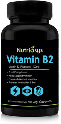 

Nutriosys Vitamin B2 - 100mg,Veg Capsules(90 No)