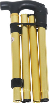 Mopi Health Track Folding Walking Stick (Golden) Walking Stick