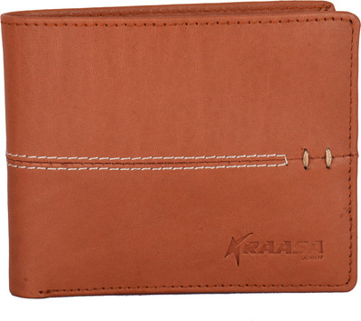 

Kraasa Men Casual Tan Genuine Leather Wallet(6 Card Slots), Brown