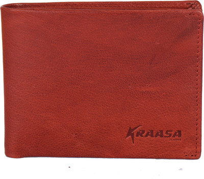 

Kraasa Men Formal Brown Genuine Leather Wallet(3 Card Slots)