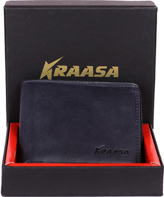 

Kraasa Men Casual Black Genuine Leather Wallet(8 Card Slots), Grey