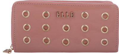 

ELLE Women Pink Artificial Leather Wallet(10 Card Slots)