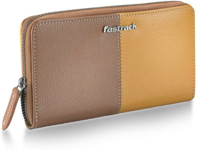

Fastrack Women Casual Brown, Yellow Genuine Leather Wallet(1 Card Slot)