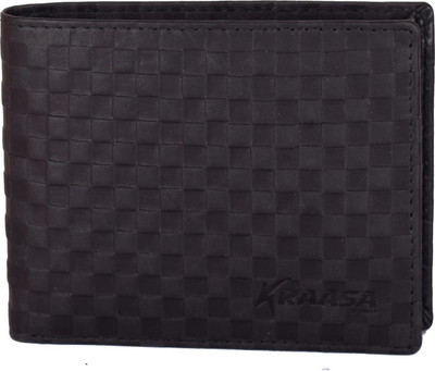 

Kraasa Men Casual Black Genuine Leather Wallet(3 Card Slots)