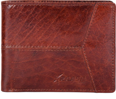 

Kraasa Men Casual Brown Genuine Leather Wallet(6 Card Slots), Tan