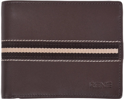 

Rene Men Casual Brown Genuine Leather Wallet(8 Card Slots), Choco