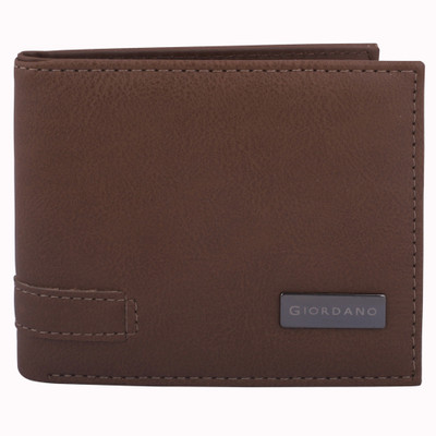 

Giordano Men Formal Brown Artificial Leather Wallet(8 Card Slots)