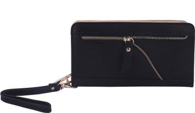 

ELLE Women Black Artificial Leather Wallet(11 Card Slots)
