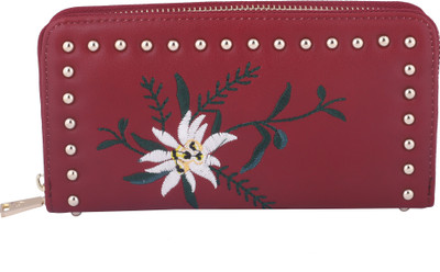 

Giordano Women Casual Red Artificial Leather Wallet(12 Card Slots)