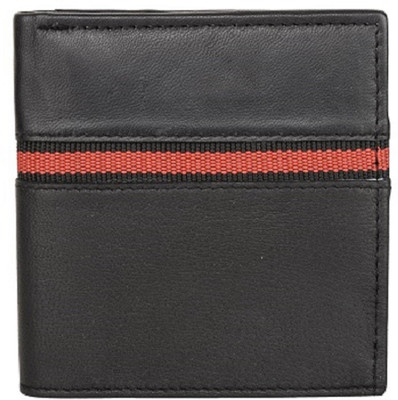 

ASPEN LEATHER Men Black Genuine Leather Wallet(6 Card Slots)