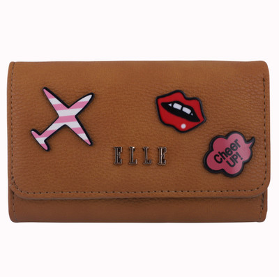 

ELLE Women Casual Tan Artificial Leather Wallet(6 Card Slots), Yellow