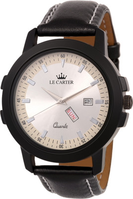 Le Carter LCW-6016 Day & Date Functioning Leather Strap Watch - For Men