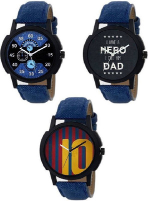 

Glamexy New Branded Multicolor Exclusive for Men new look combo pack of -3 Watch - For Men