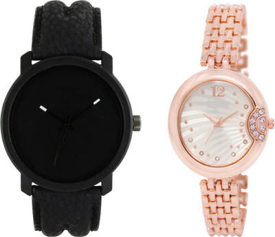 

Shocknshop LR21_228 Designer Analog Chain Strap Couple Watch - For Men & Women