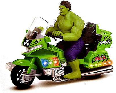 

R & M Avengers Battery operated Hulk riding bike with flashing Top Lights, IC sound(Green)