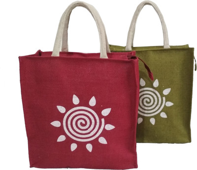 

HideCrusH Lunch bag Waterproof Lunch Bag(Red, Green, 4 L)