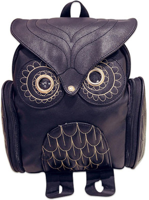 

Young & Forever Funky Owl Design Stylish Bag Waterproof Backpack(Black, 5)