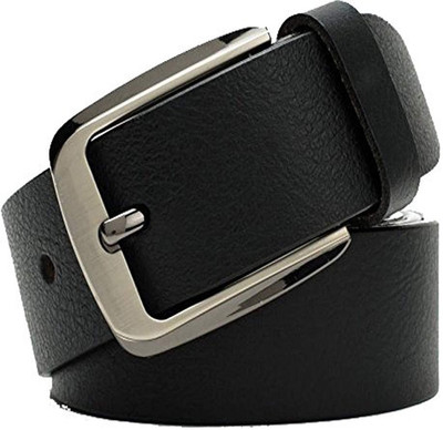 

minder Men Formal Black Genuine Leather Belt