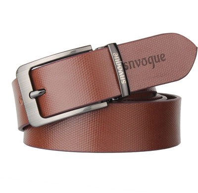 

SNVOGUE Men Casual Brown Genuine Leather Belt, Tan
