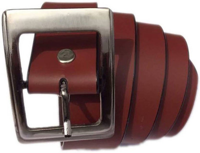 

Cyclone Men Formal Maroon Artificial Leather Belt, Brown