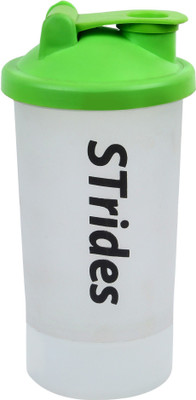 

STrides Green Protein Shaker with Compartment , Gym Shaker ( Pack of 1 - 600ml ) 600 ml Shaker(Pack of 1, Green)