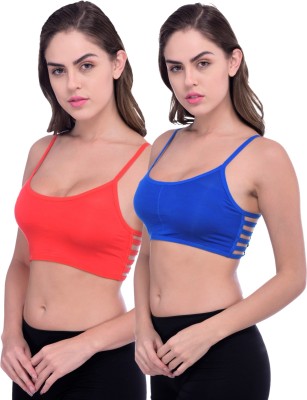 Piftif Women Bralette Lightly Padded Bra(Multicolor)