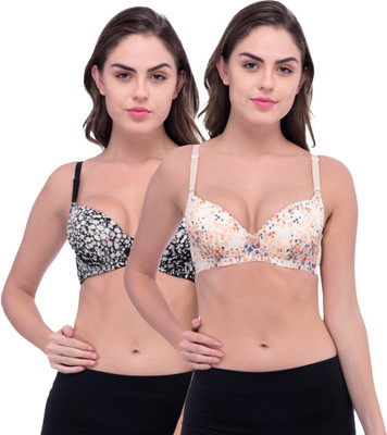Piftif Women Push-up Lightly Padded Bra(Multicolor)