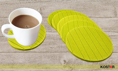Koster Round PVC Coaster Set(Pack of 6)