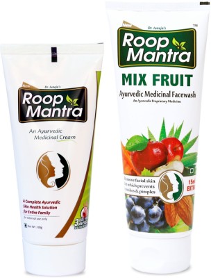 

Roop Mantra Face Care Combo (Face Cream 60gm + Mix Fruit Face Wash 115ml)(Set of 2)