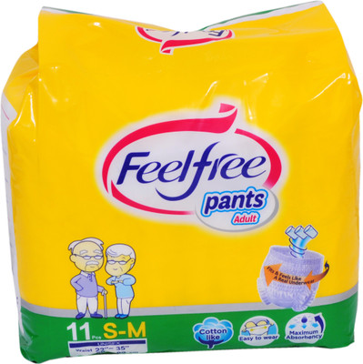 

feel free Adult Diaper Pull ups pant - 11' s packs Adult Diapers - S - M(11 Pieces)