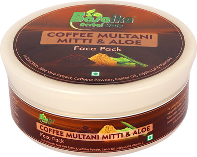 

Basaika Herbal Care Coffee Multani Mitti & Aloe face pack , 100% Natural Ingredients & Parabeen Free ( Glowing skin| Natural Skin exfoliation| Draws Impurities | Oil Control | Skin moisturizing |Acne Control | Fades Blemishes| De-Tanning| Fades Scars ) Id