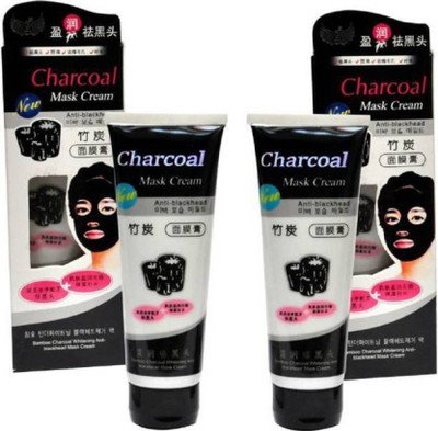 

Gjshop 4pc Bamboo charcoal Blackhead Removal Face Mask Deep Cleansing Mud Black Mask Acne Treatments Mask Blackhead Facial Mask (1tube-130ML).(520 g)