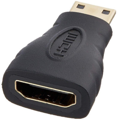 

GVAAS Mini HDMI (C) Male to HDMI (A) Female Adapter Converter Connecter Plug Type C to A (Black) Gaming Adapter(Black, For Xbox One, PS4, PS3, X-box 360, PC)