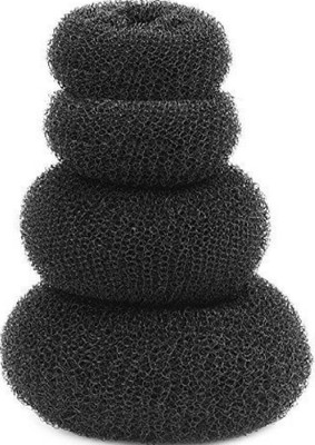 

JAMPAK Hair Donut Bun Maker / 4 pcs 2pcs small , 1pcs medium and 1 pcs large Bun(Black)