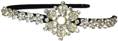 

New Arihant Traders New Arihant Traders- Princes Crown/Head band with stone for Women/Girls/Kids Head Band, Hair Band, Hair Accessory Set(Silver, Gold)