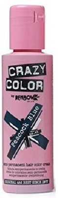 

Crazy Color Semi Permanent Hair Color Cream Peacock Blue No.45 Hair Color(Peacock Blue)