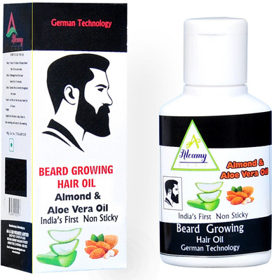 

Alcamy Almond and Aloevera Beard Growth Hair Oil(30 ml)