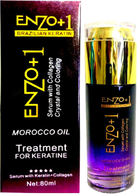 

Enzo BRAZILIAN KERATIN WITH MOROCCON OIL AND COLLAGEN HAIR SERUM FOR DAMAGE HAIR FALL CONTROL SHINY HAIR(80 ml)