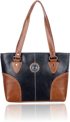 

Leather Land Shoulder Bag(Black, Tan)